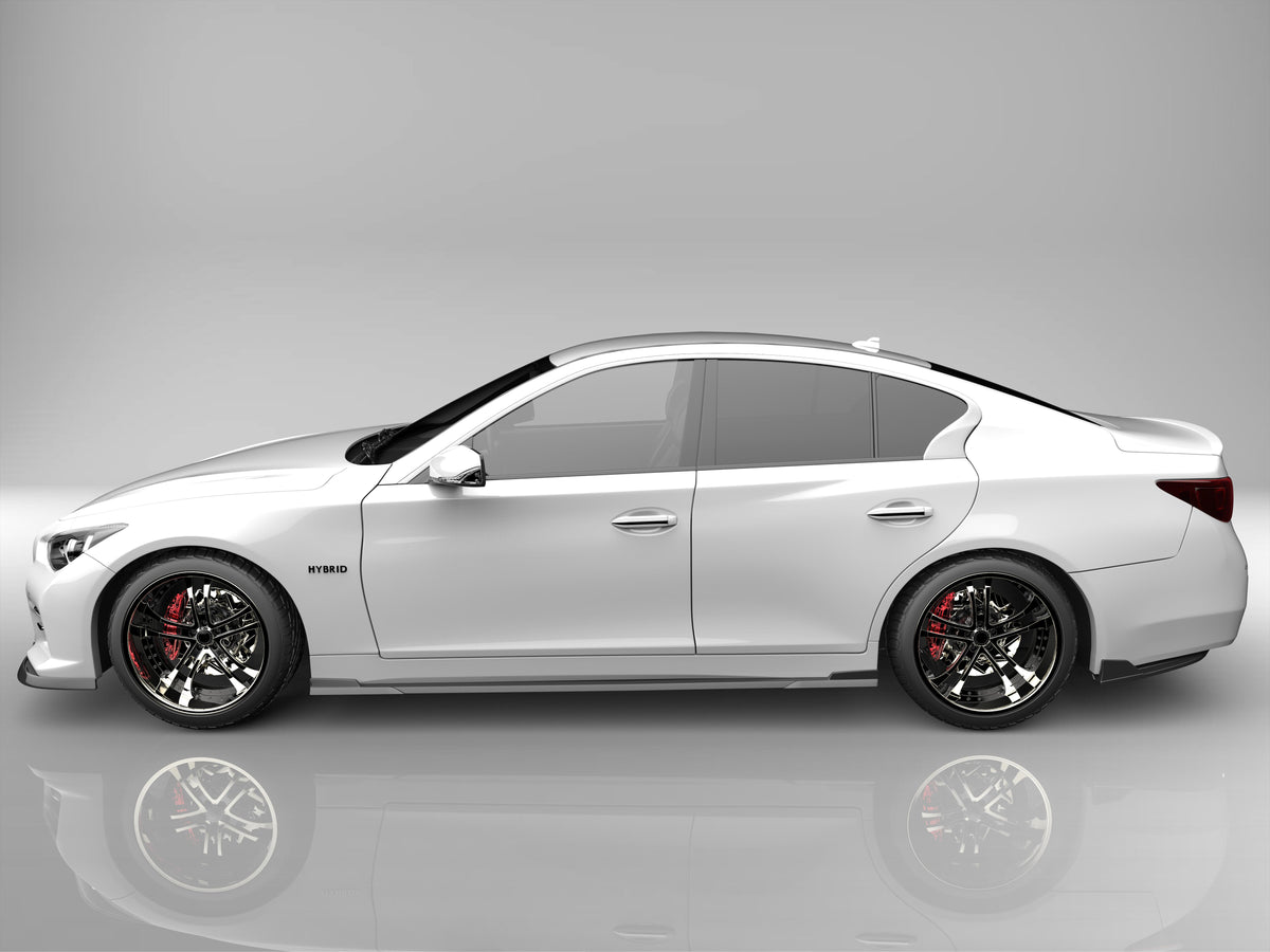 ☆スカイライン V37 後期 フロントアンダースポイラー サイドステップ