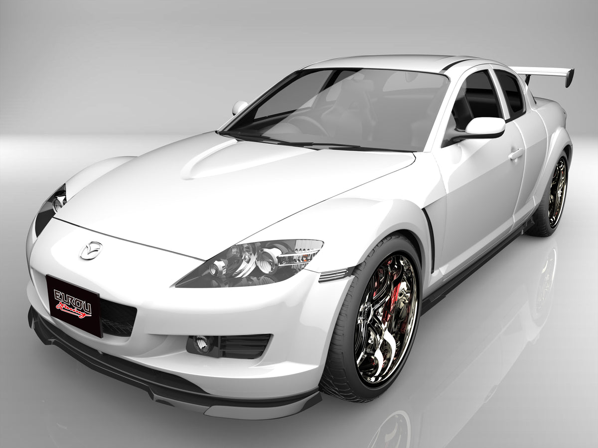EUROU Racing エアロパーツセット フロント サイド RX-8 SE3P 前期 フロントアンダースポイラー サイドステップ 2点キット