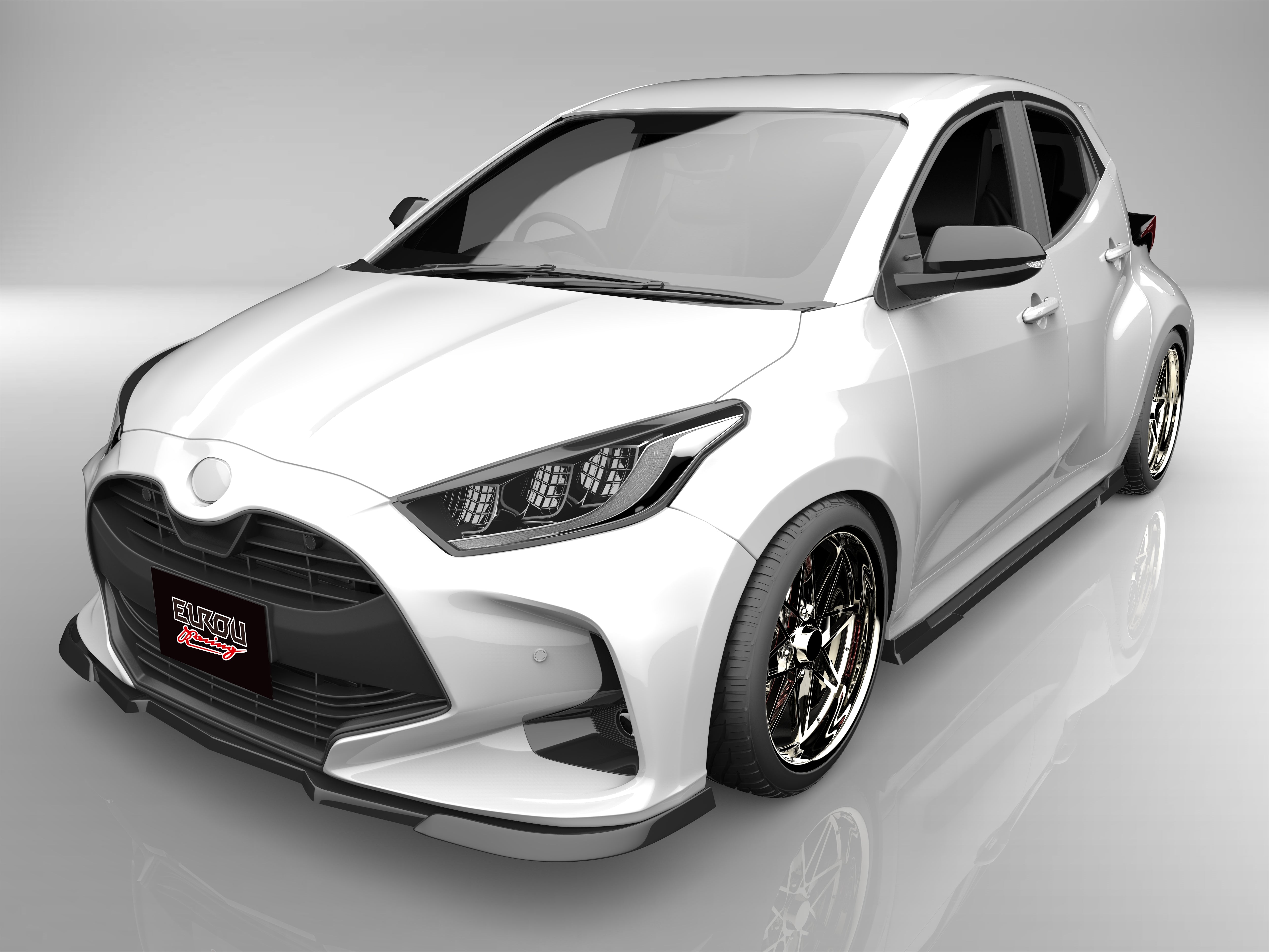ＧＲヤリスマイナーチェンジ前 ＧＲフロントスポイラー用サイドパーツ左側のみ ☆GRヤリス GXPA16 MXPA12 フロントアンダースポイラー サイド
